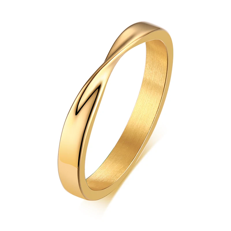 Women's Mobius Twist Ring 3mm