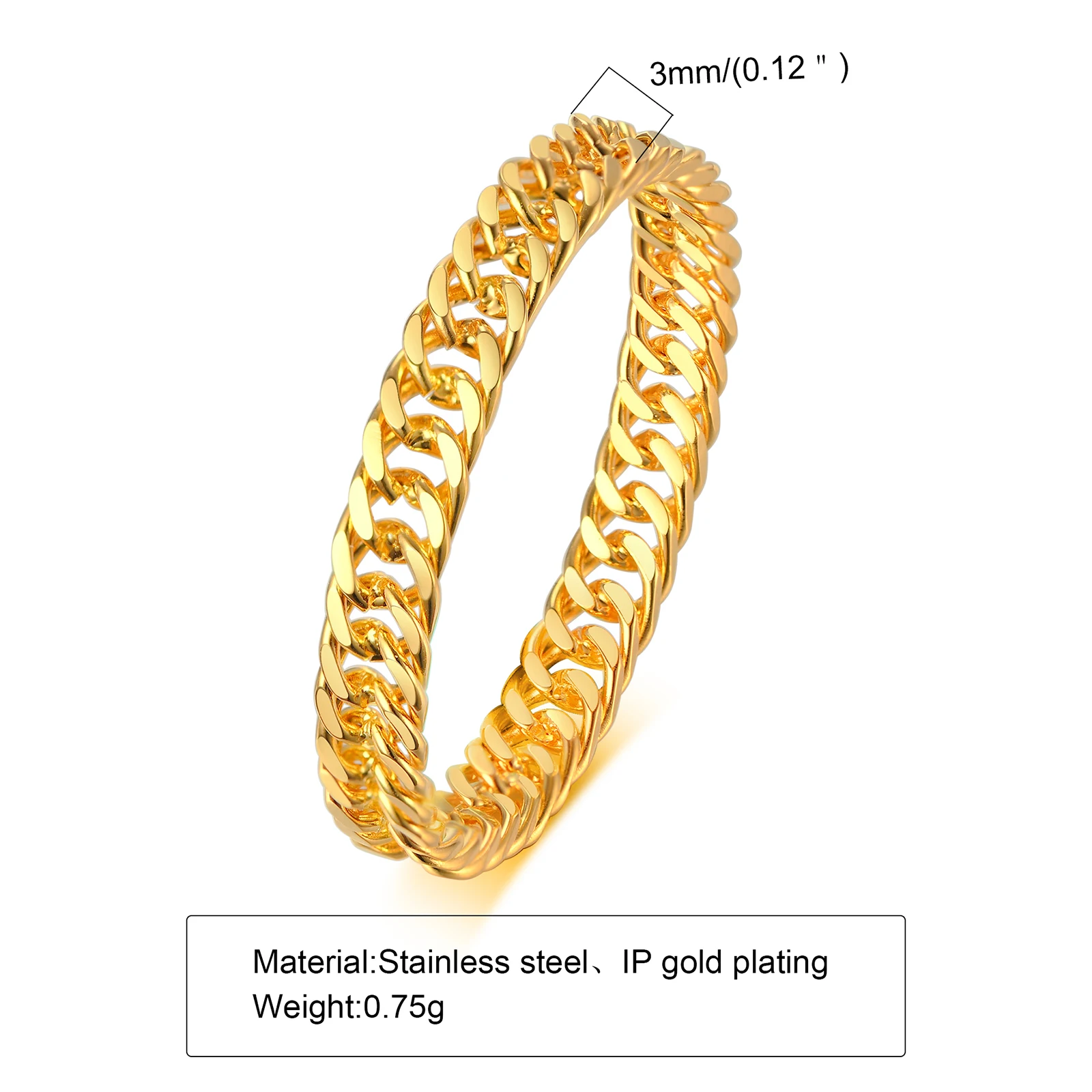 Women's Mobius Twist Ring 3mm