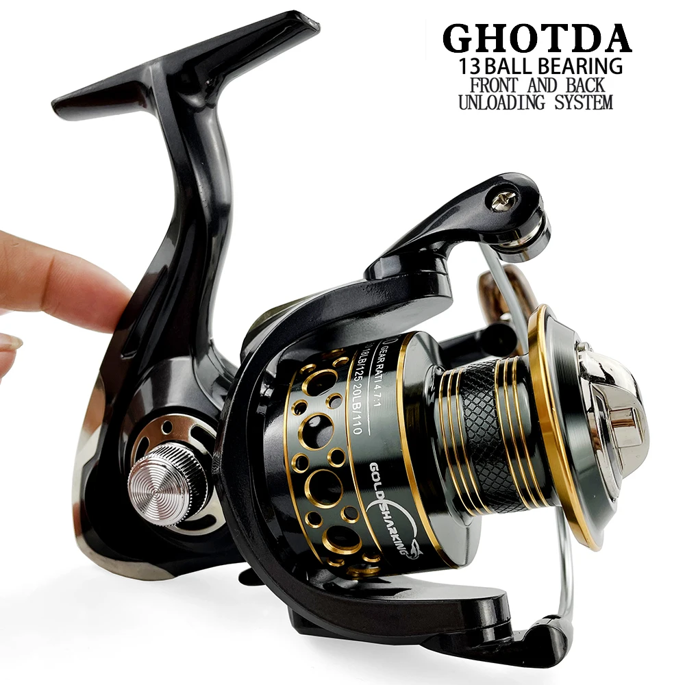 Fishing Spinning Reel Metal Spool 12+1BB
