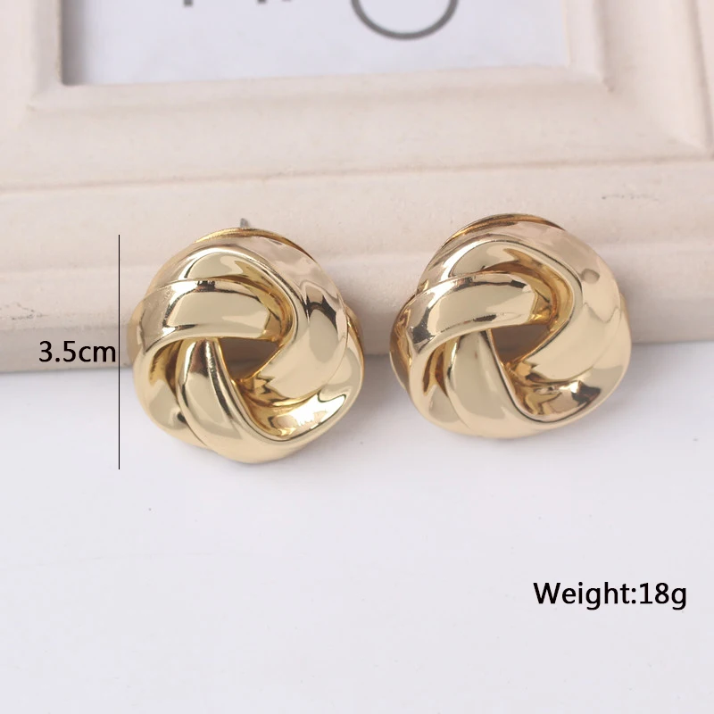 Drop Earrings Geometric Gold And Silver Tone