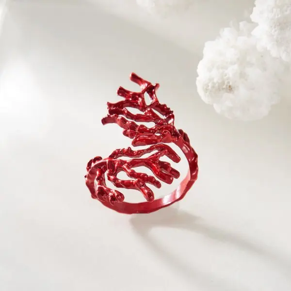 Korean Style Angel Wings Ring Silver Color