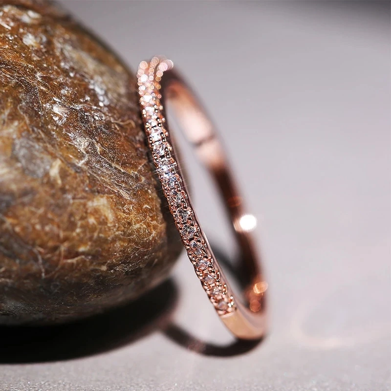 925 Sterling Silver Zircon Wedding Band Ring For Women