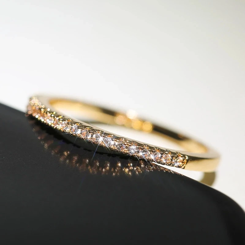 925 Sterling Silver Zircon Wedding Band Ring For Women