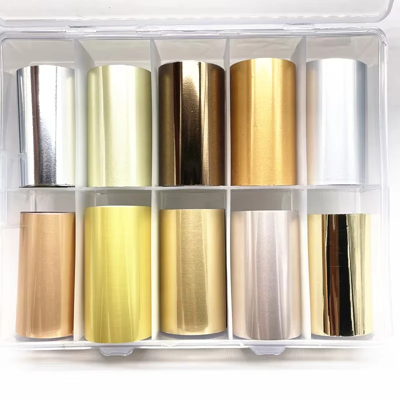 Metal Nail Foils Transfer Paper Set 10 Sheets