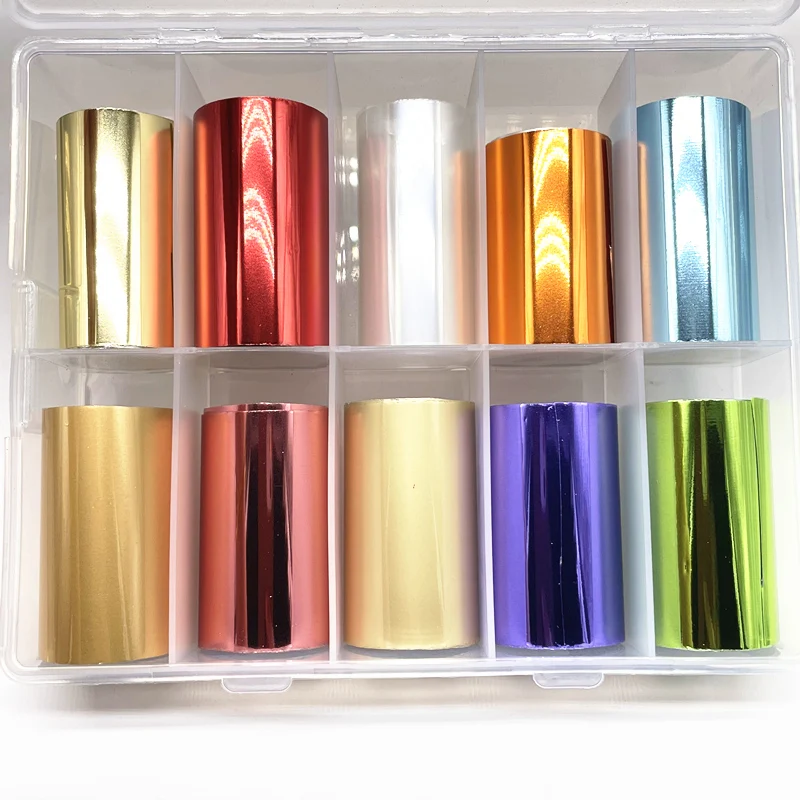 Metal Nail Foils Transfer Paper Set 10 Sheets