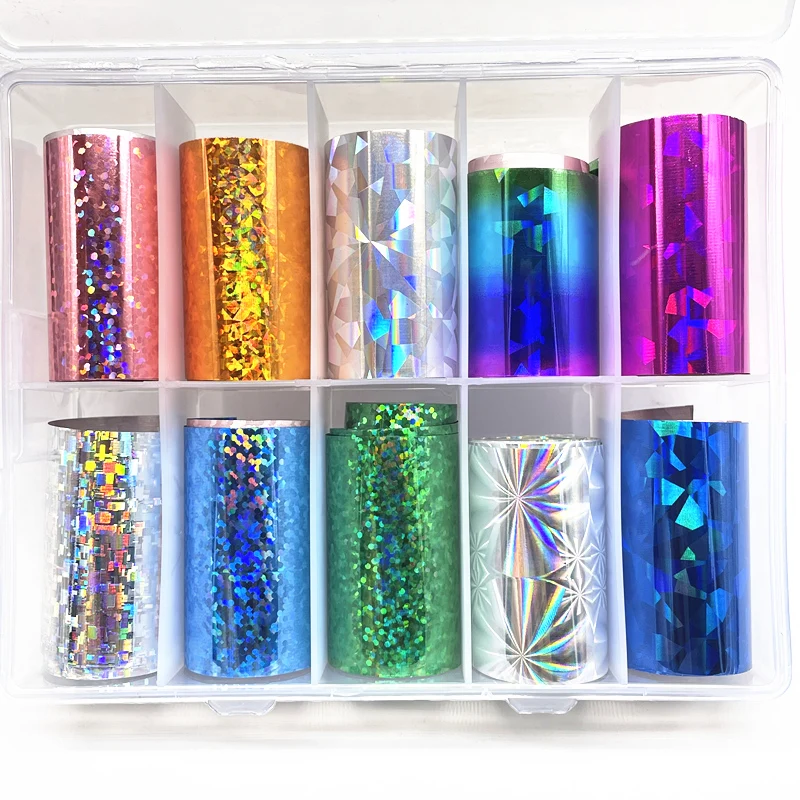 Metal Nail Foils Transfer Paper Set 10 Sheets