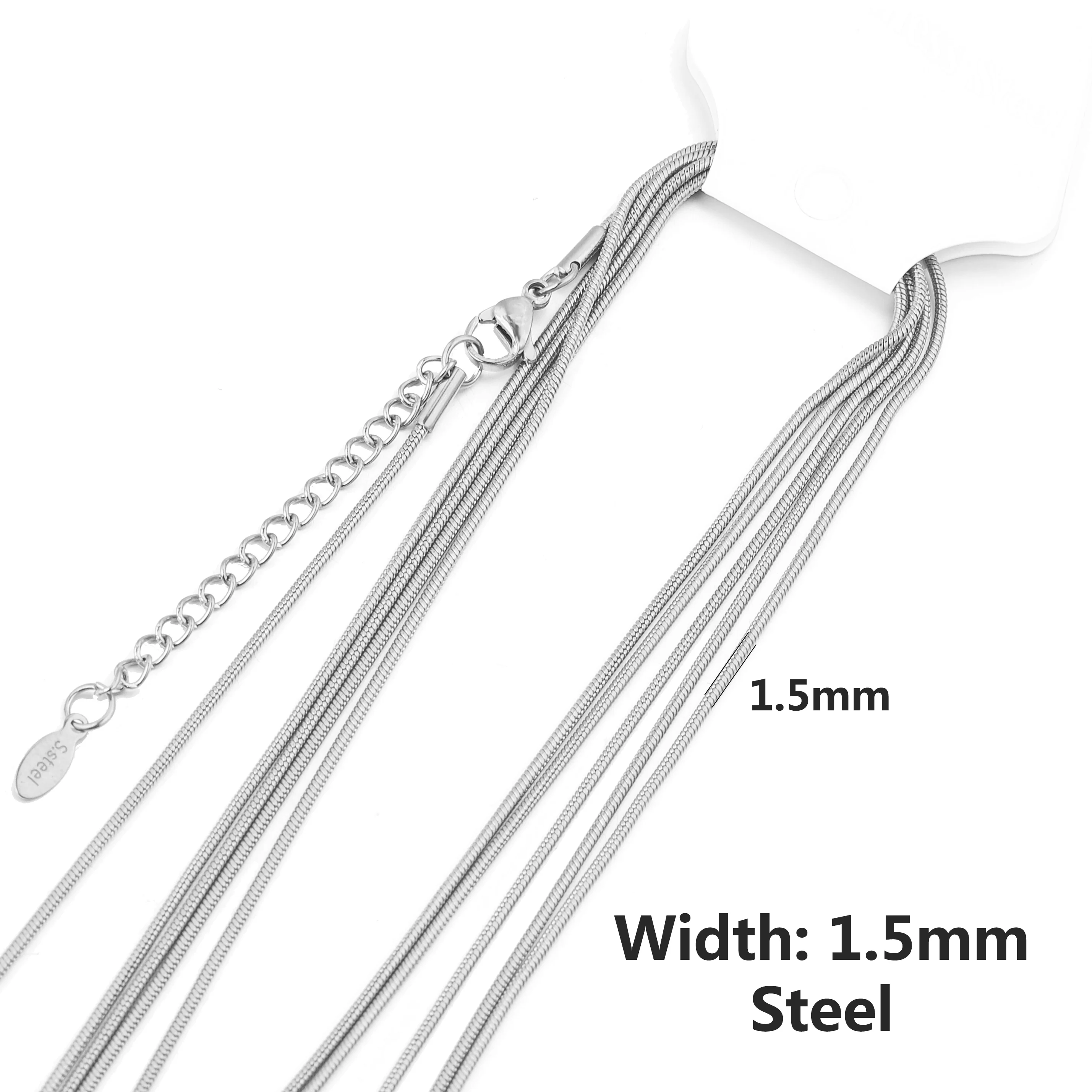 Snake Chain Necklace 5-Pack