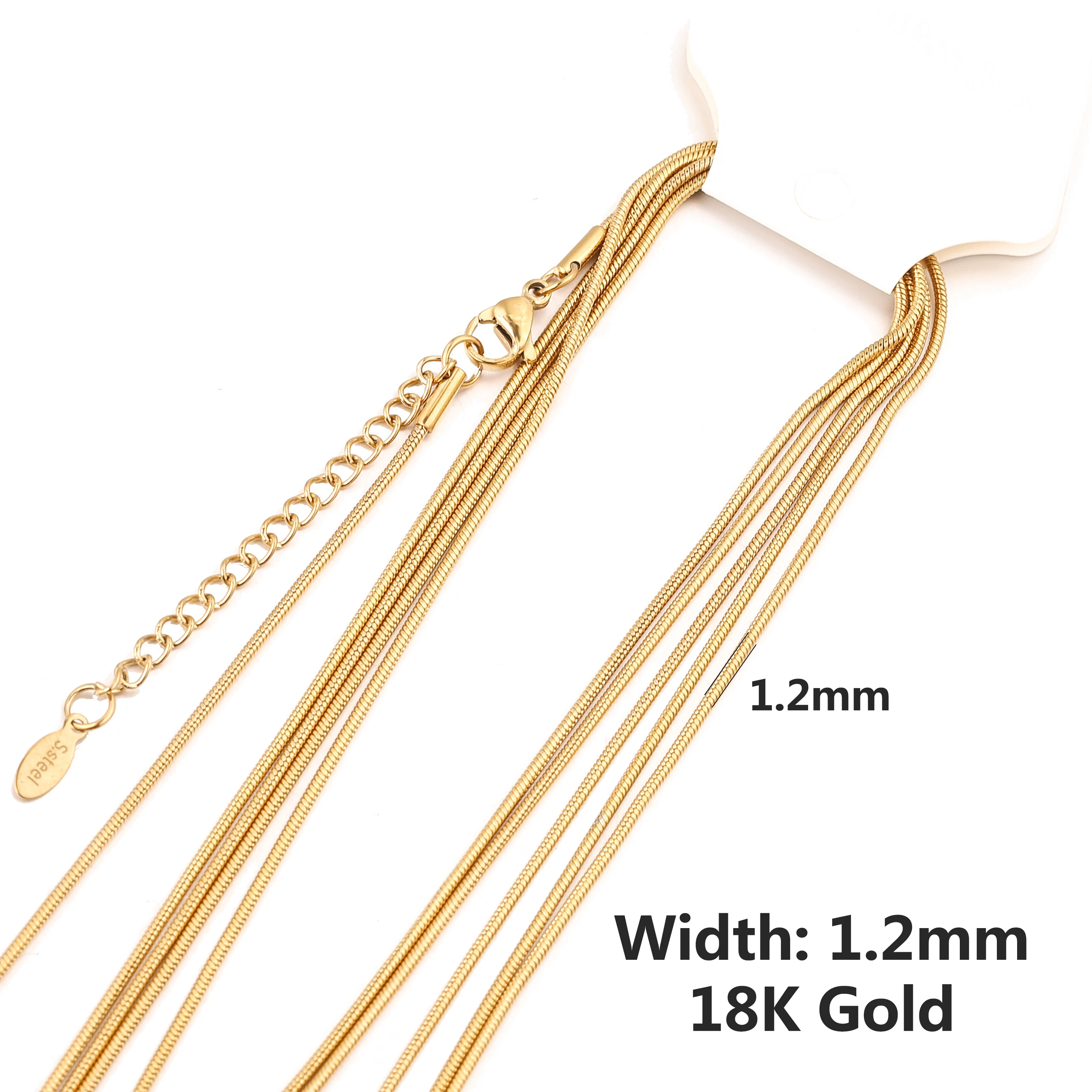 Snake Chain Necklace 5-Pack
