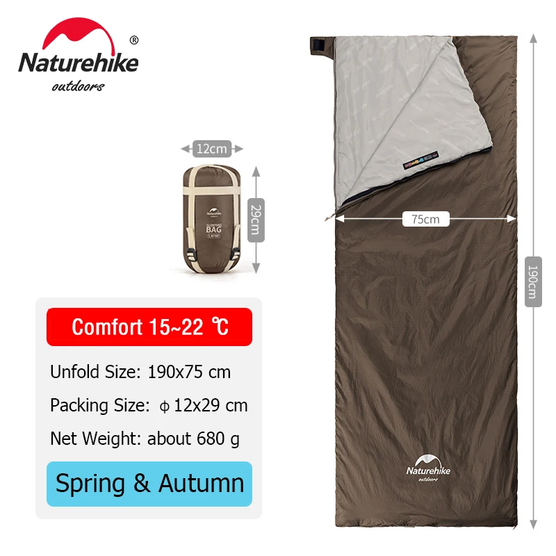 Naturehike LW180 Ultralight Envelope Sleeping Bag