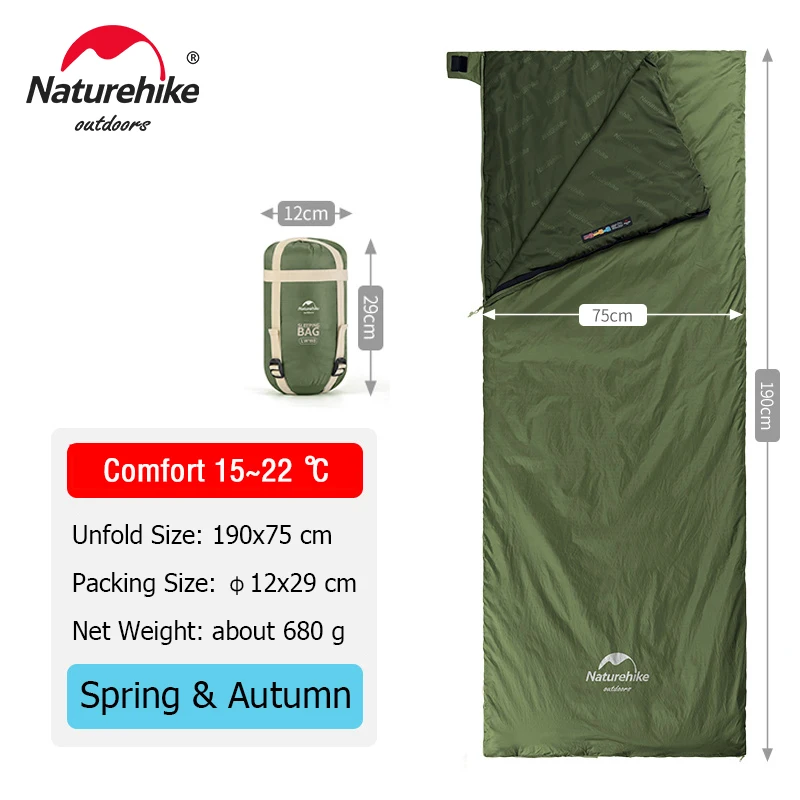 Naturehike LW180 Ultralight Envelope Sleeping Bag