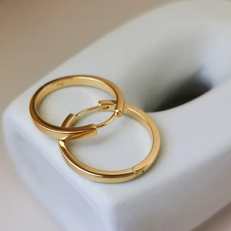 Hoop Earrings For Women Copper Round
