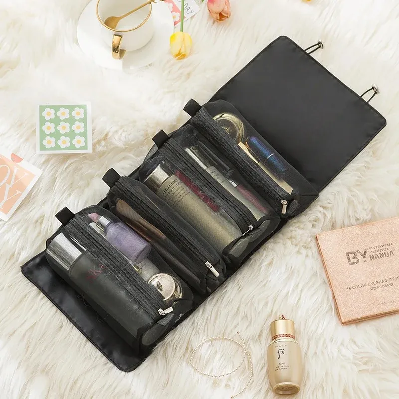 Detachable 4-in-1 Nylon Cosmetic Bag