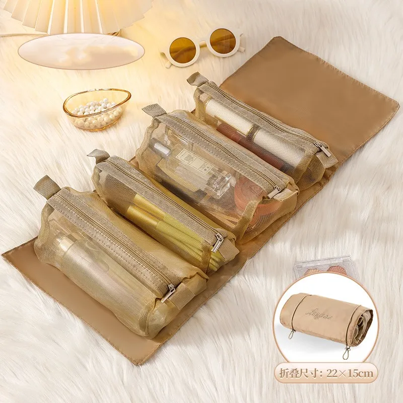 Detachable 4-in-1 Nylon Cosmetic Bag