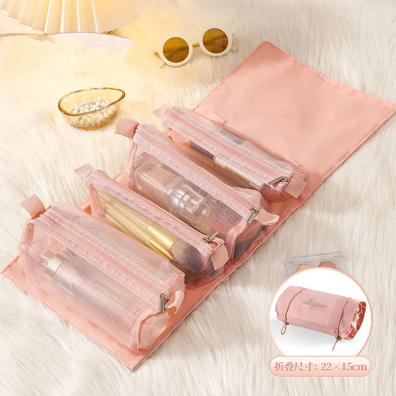 Detachable 4-in-1 Nylon Cosmetic Bag