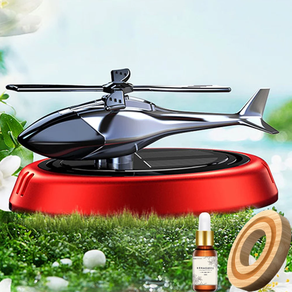Solar Helicopter Car Air Freshener Alloy And ABS
