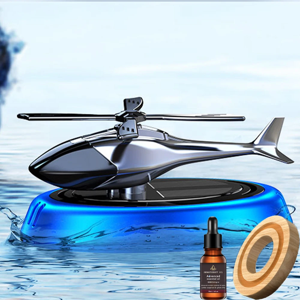 Solar Helicopter Car Air Freshener Alloy And ABS