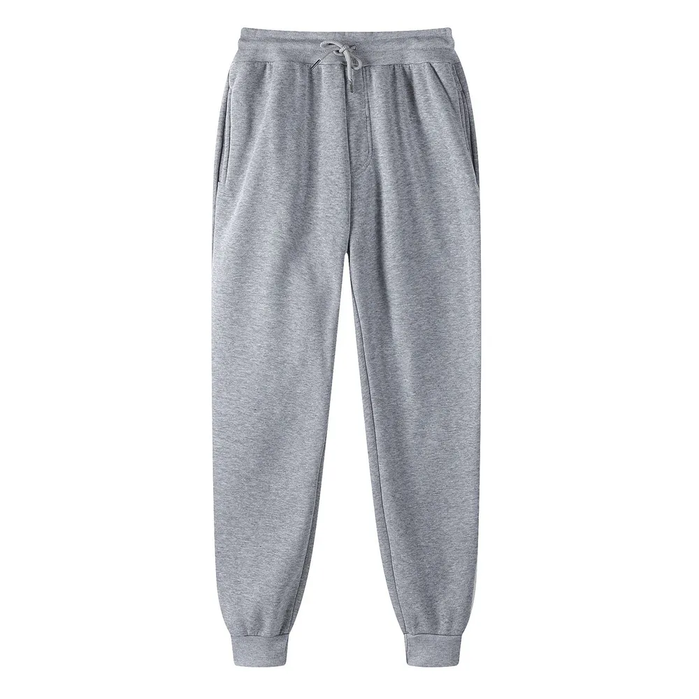 Men Fleece Sweatpants Casual Tracksuit Trousers