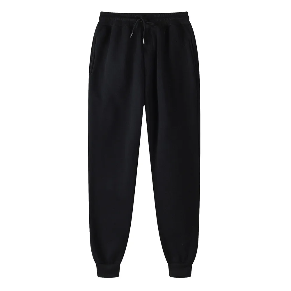 Men Fleece Sweatpants Casual Tracksuit Trousers