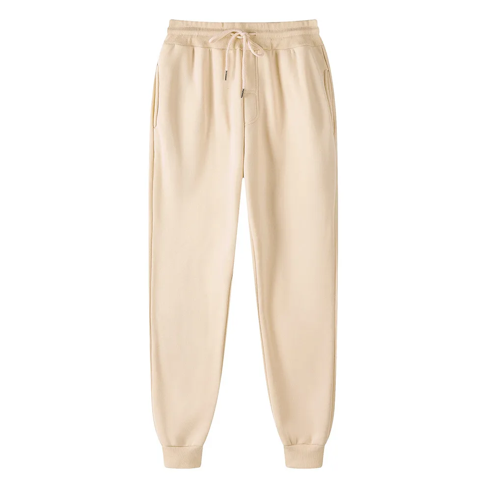Men Fleece Sweatpants Casual Tracksuit Trousers