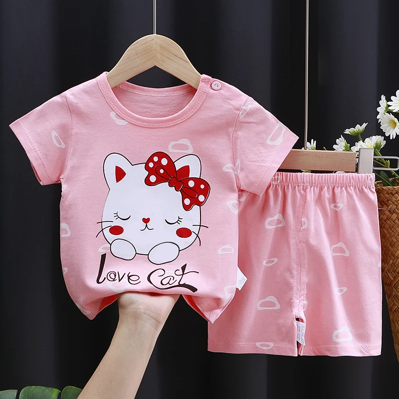 Kids Cotton T-Shirt And Shorts Set