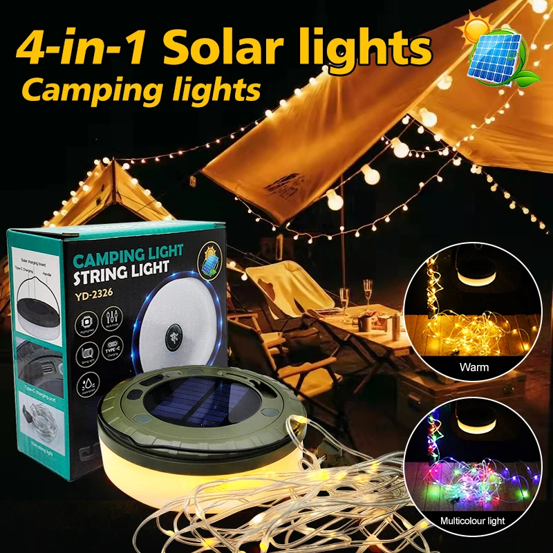 Solar LED Camping String Light 10m RGB