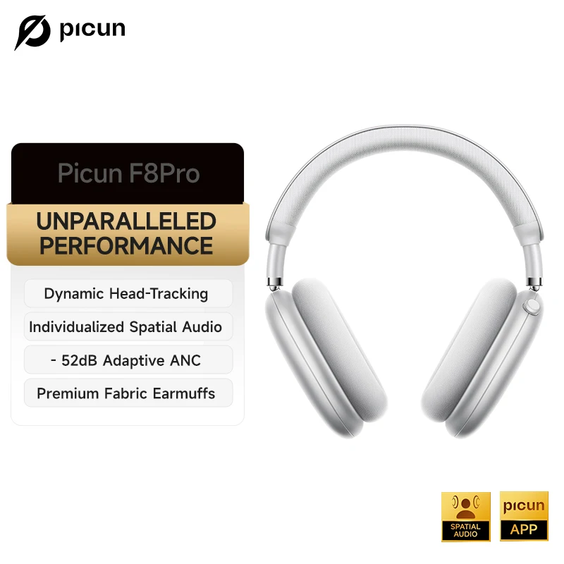 Picun F8 Pro ANC Wireless Headphones Spatial Audio