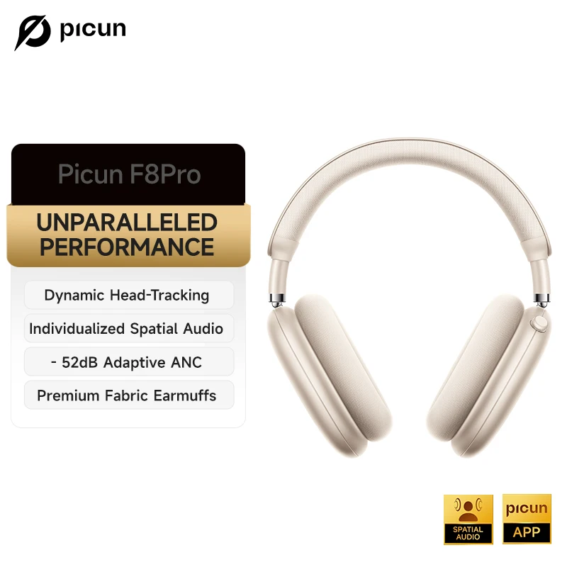 Picun F8 Pro ANC Wireless Headphones Spatial Audio