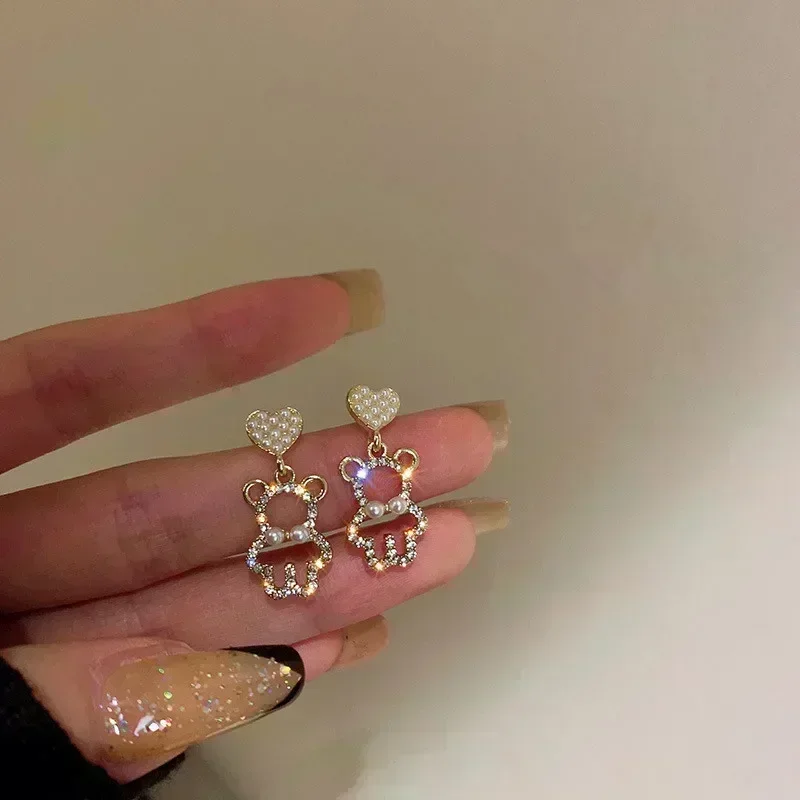 Drop Earrings for Women Zinc Alloy Red Flower Classic