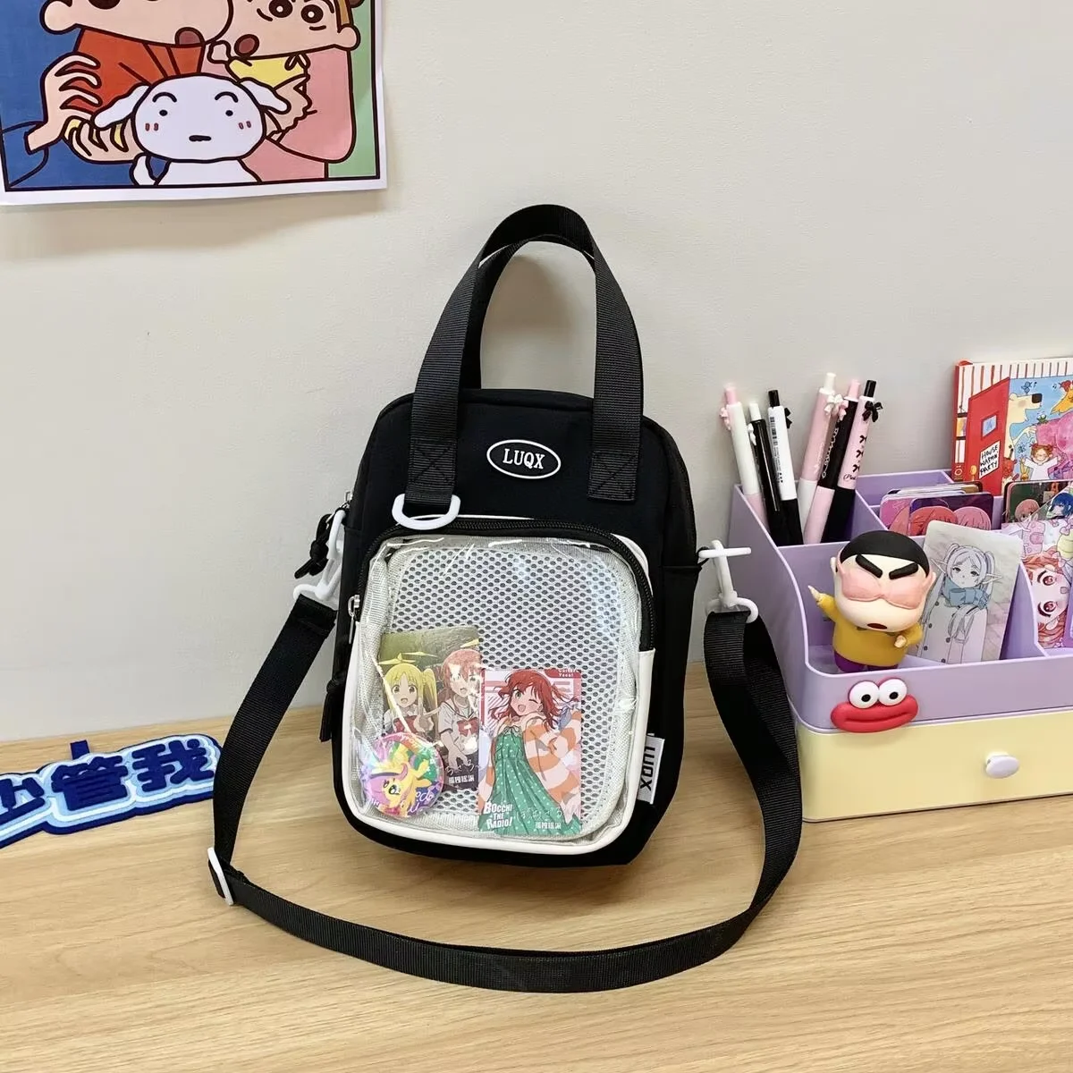 Crossbody Bag Transparent Pocket Ita Style
