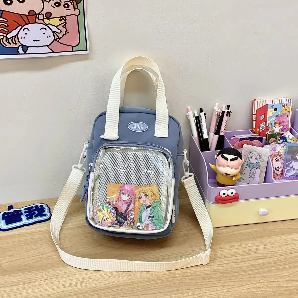 Crossbody Bag Transparent Pocket Ita Style
