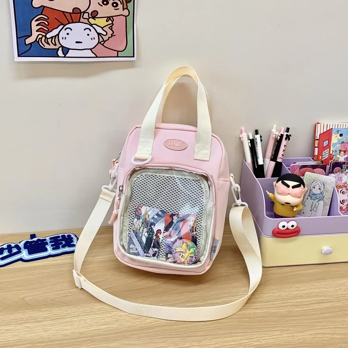Crossbody Bag Transparent Pocket Ita Style