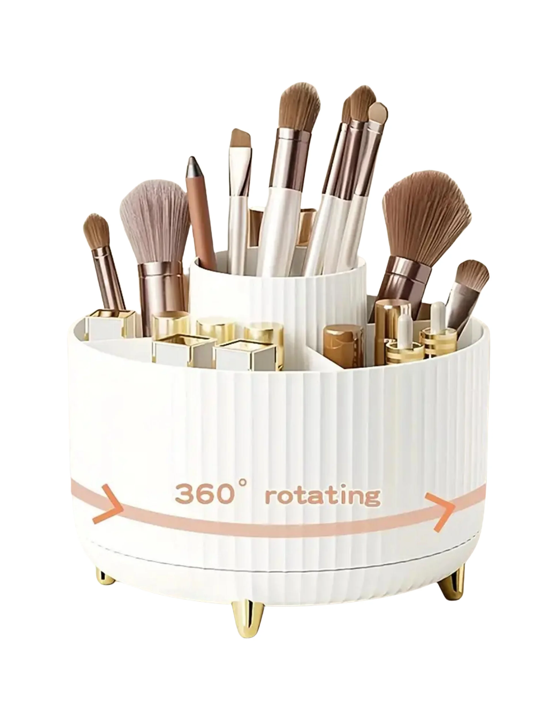 Makeup Organizer - 360° Rotating Plastic Cosmetic Storage