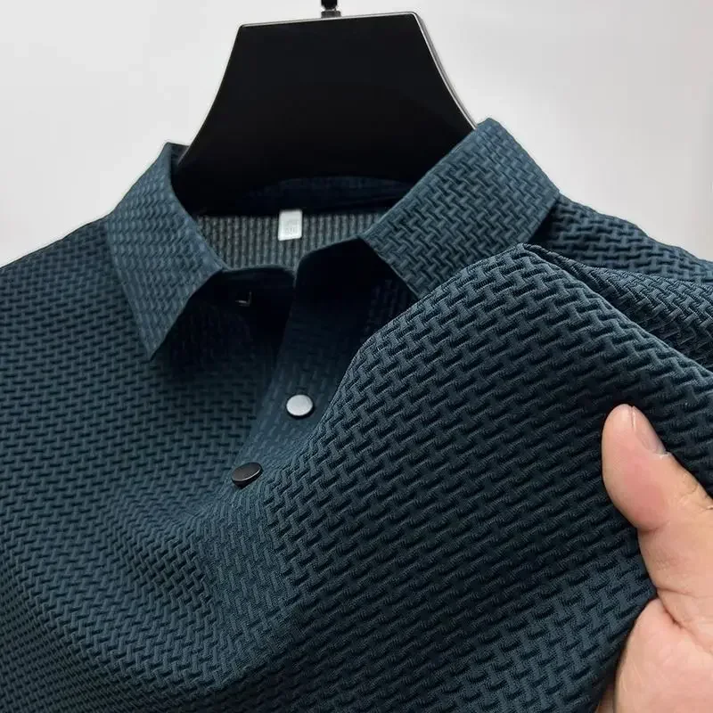 Men's Ice Silk Short Sleeve Polo Shirt