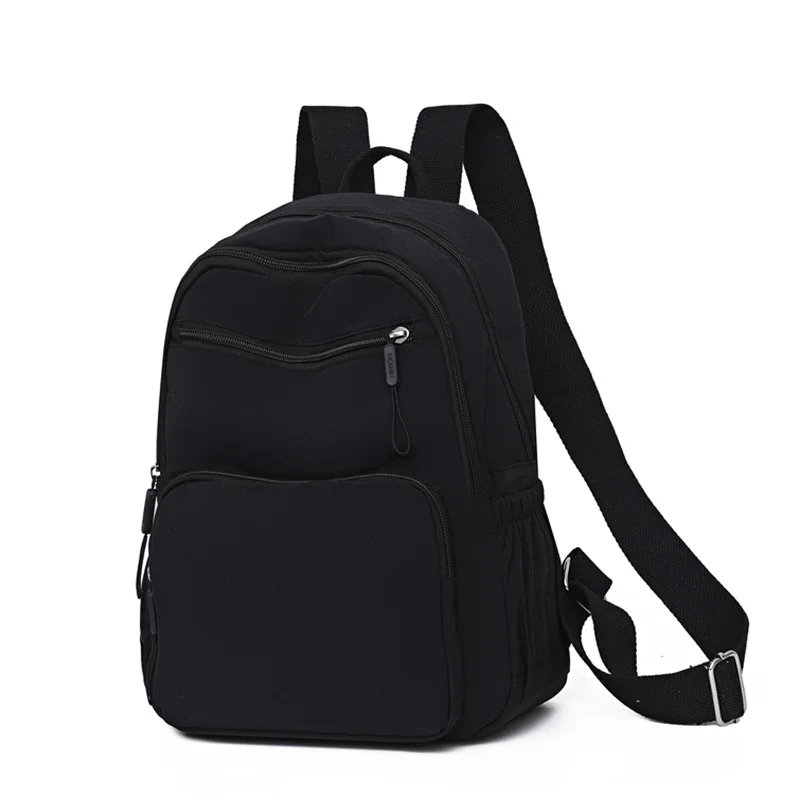 Nylon Casual School Backpack Multipocket Book Bag