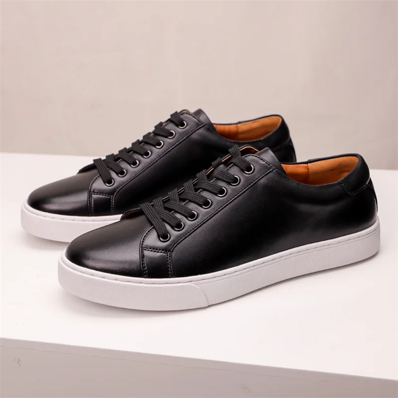 Mens Casual Leather Sneakers Size 38-48