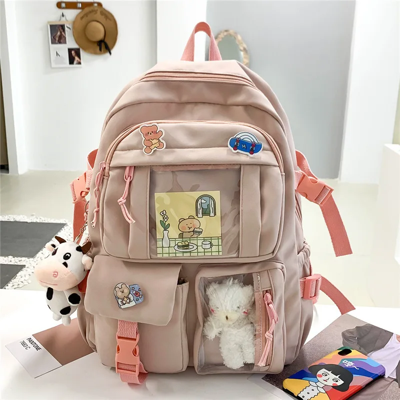 Girls Nylon Cute School Backpack