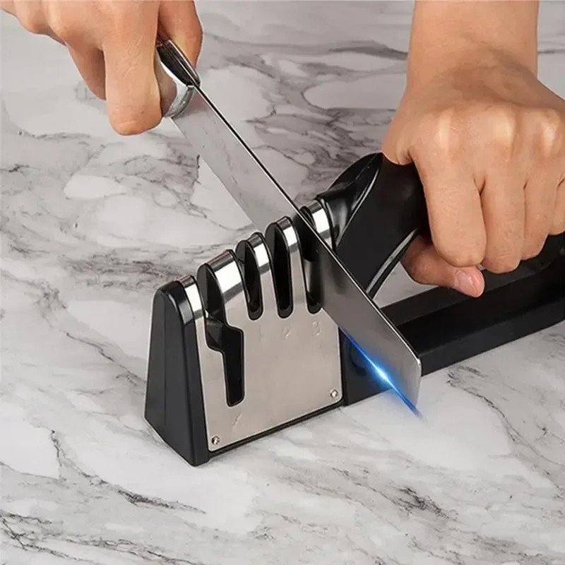 Kitchen 4 Segment Knife Sharpener Stainless Steel