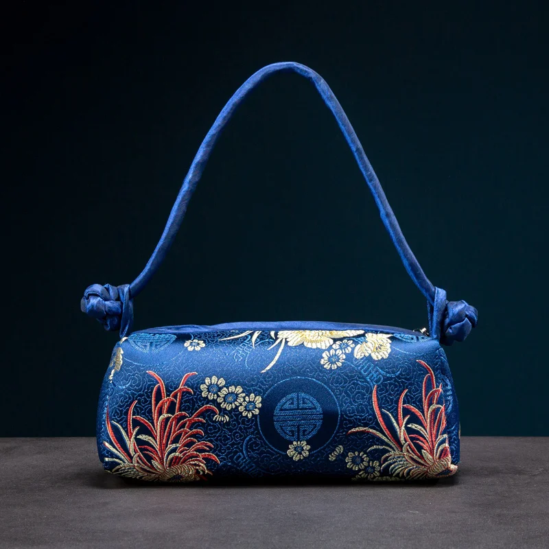 Satin Shoulder Bag Floral Handbag