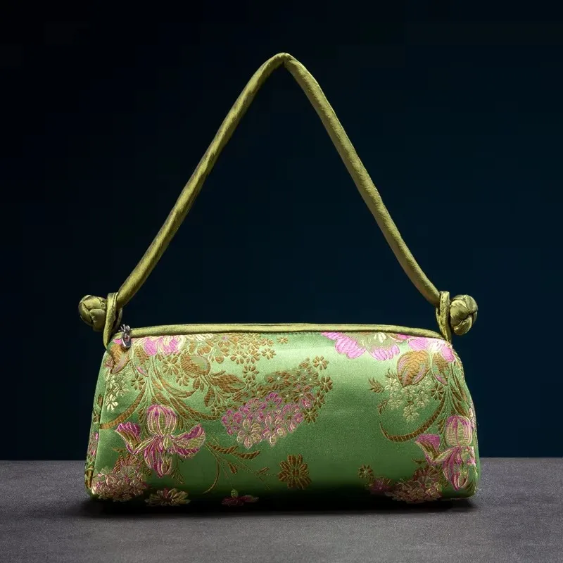 Satin Shoulder Bag Floral Handbag