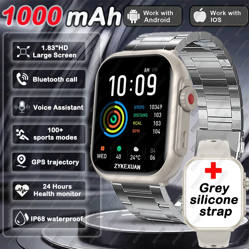 Smart Watch 1.85-Inch AMOLED Bluetooth Call IP68
