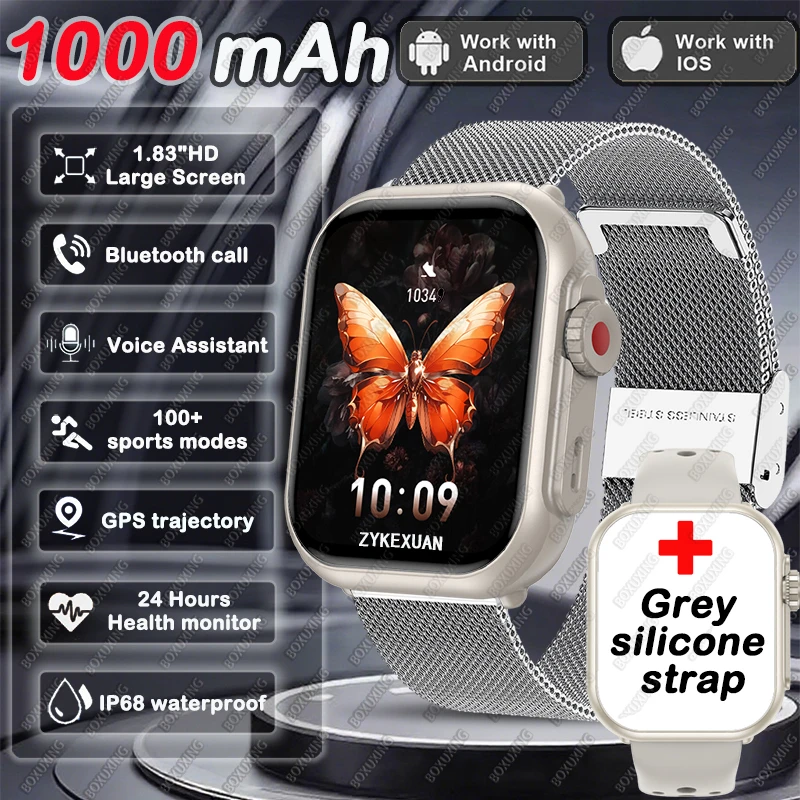 Smart Watch 1.85-Inch AMOLED Bluetooth Call IP68