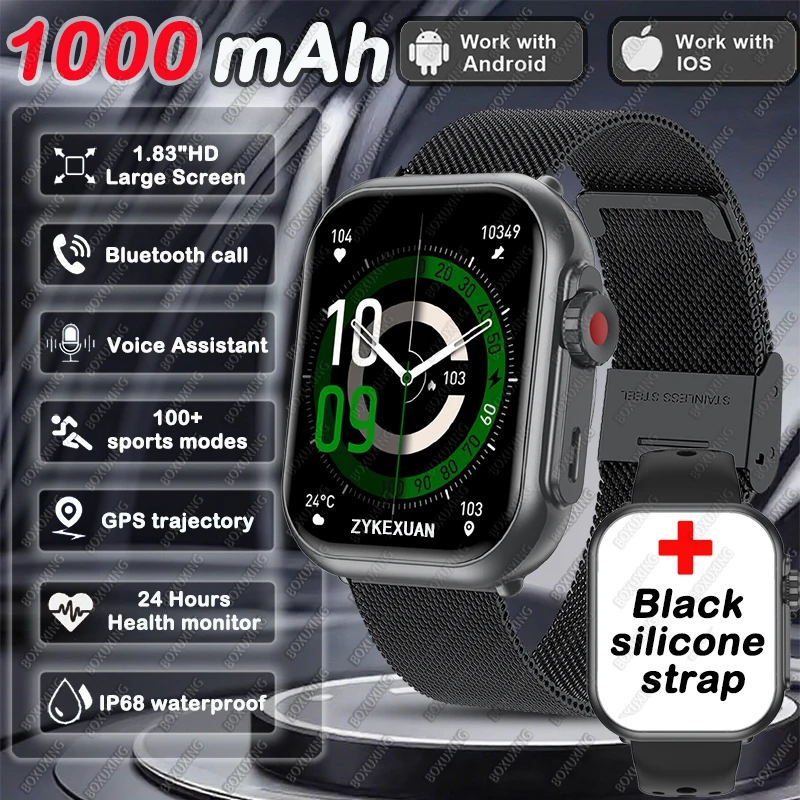Smart Watch 1.85-Inch AMOLED Bluetooth Call IP68