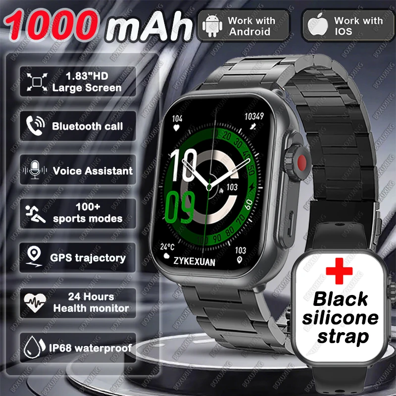 Smart Watch 1.85-Inch AMOLED Bluetooth Call IP68