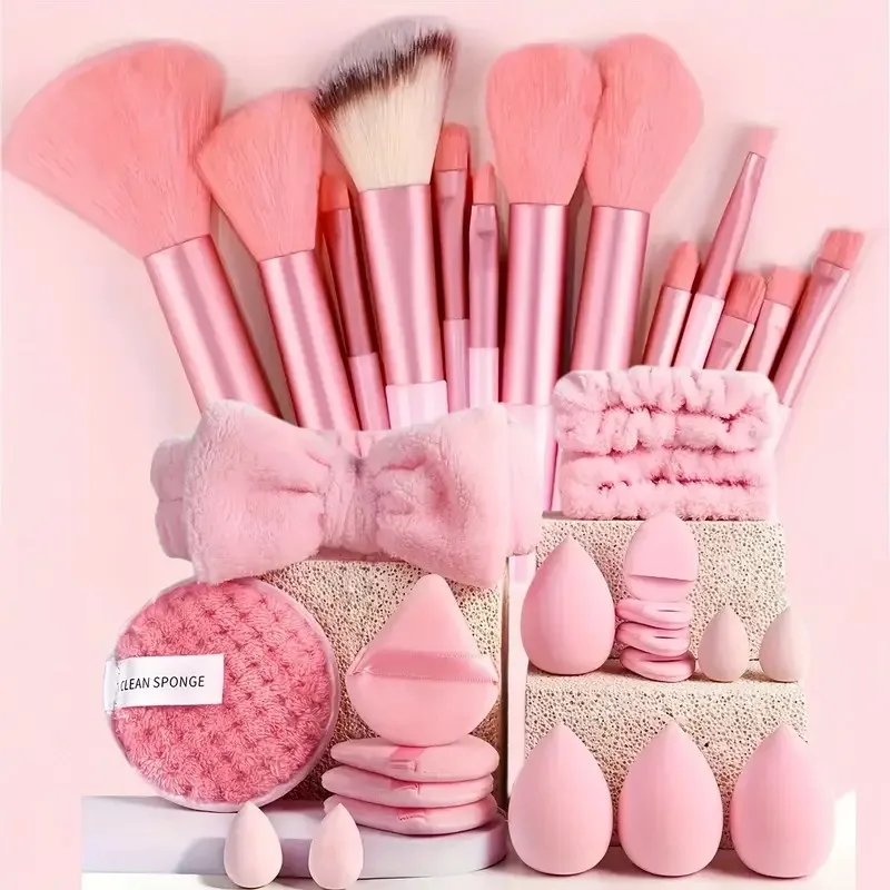 33pcs Makeup Brush & Beauty Sponge Kit