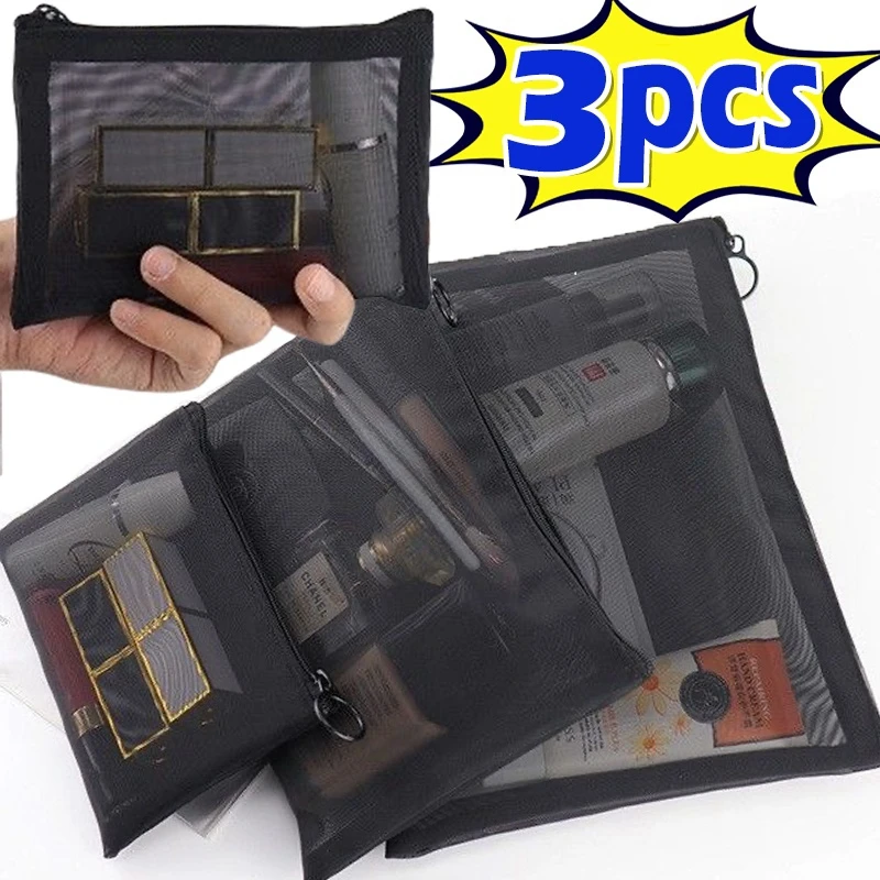 Mesh Cosmetic Bag Travel Toiletry Organizer