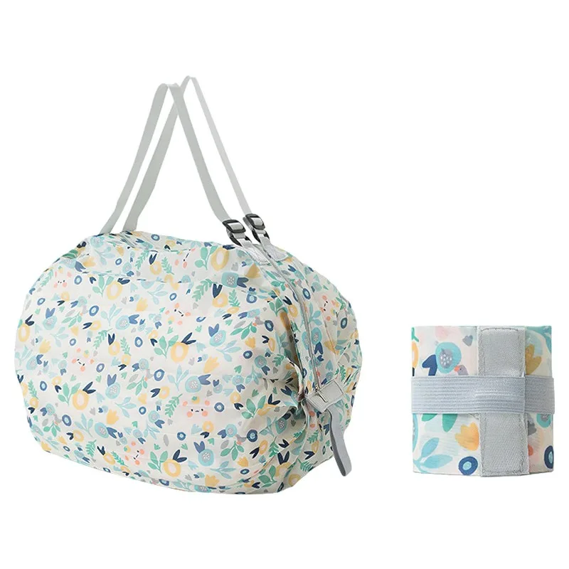 Foldable Shopping Bag Nylon Tote With Zipper