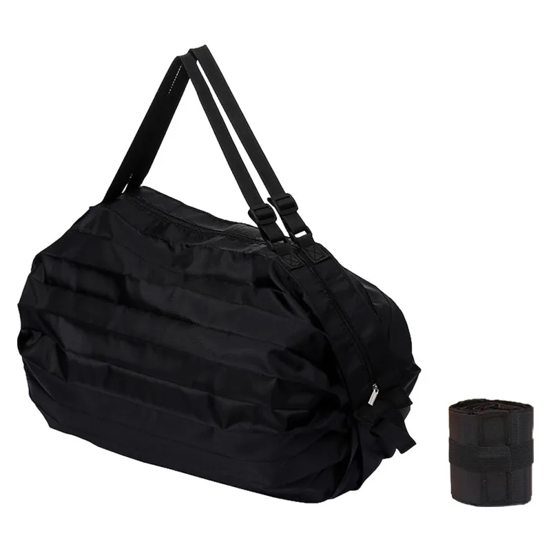 Foldable Shopping Bag Nylon Tote With Zipper