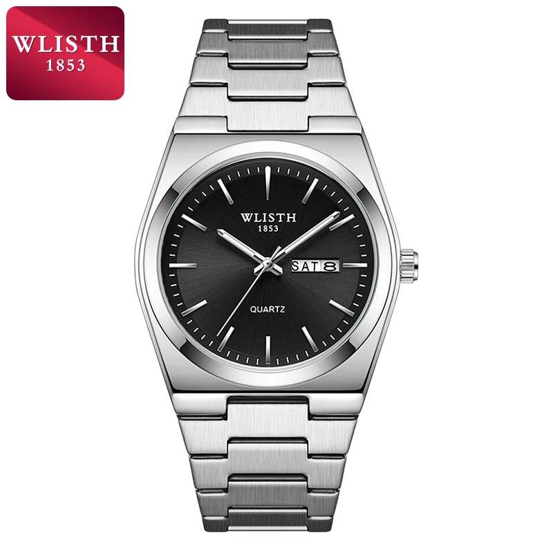 Quartz Wrist Watch With Date And Stainless Steel Strap