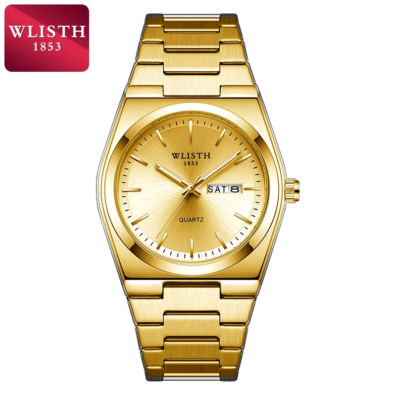 Quartz Wrist Watch With Date And Stainless Steel Strap