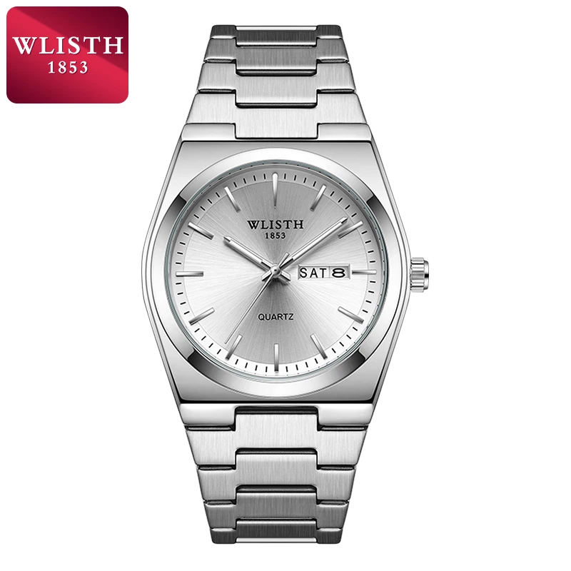 Quartz Wrist Watch With Date And Stainless Steel Strap
